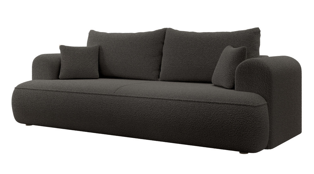 Sofa-lova CORMAC, tamsiai pilka bouclé