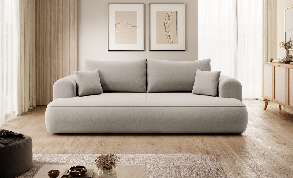 Sofa-lova CORMAC, balta, veliūras