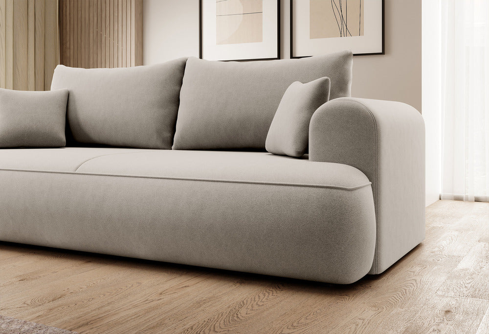 Sofa-lova CORMAC, balta, veliūras