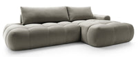 Kampinė sofa TARRA, pilkrusvė, dešinė