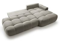 Kampinė sofa TARRA, pilkrusvė, dešinė