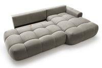 Kampinė sofa TARRA, pilkrusvė, dešinė