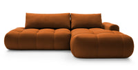 Kampinė sofa TARRA, varinė, dešinė