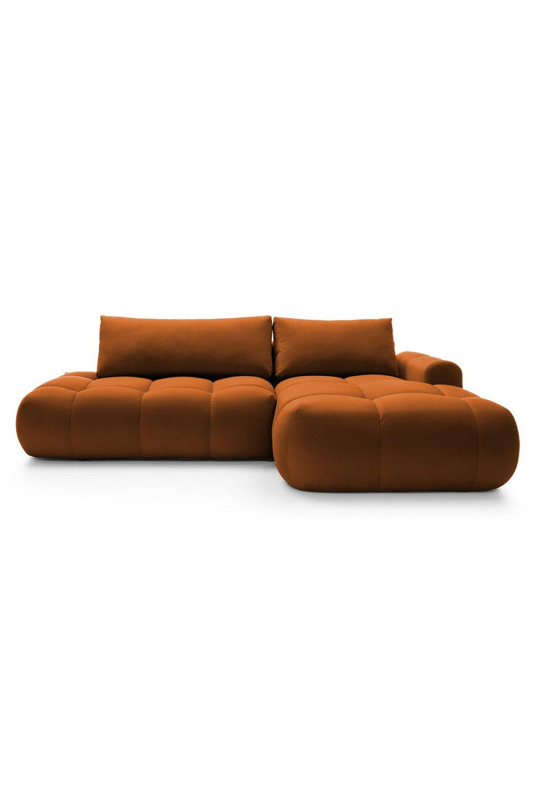 Kampinė sofa TARRA, varinė, dešinė