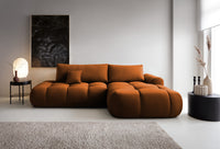 Kampinė sofa TARRA, varinė, dešinė