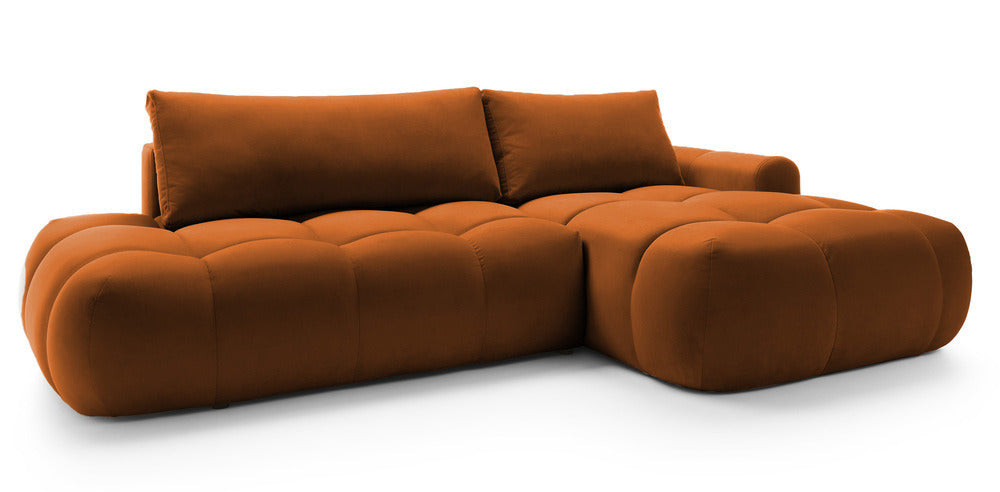Kampinė sofa TARRA, varinė, dešinė