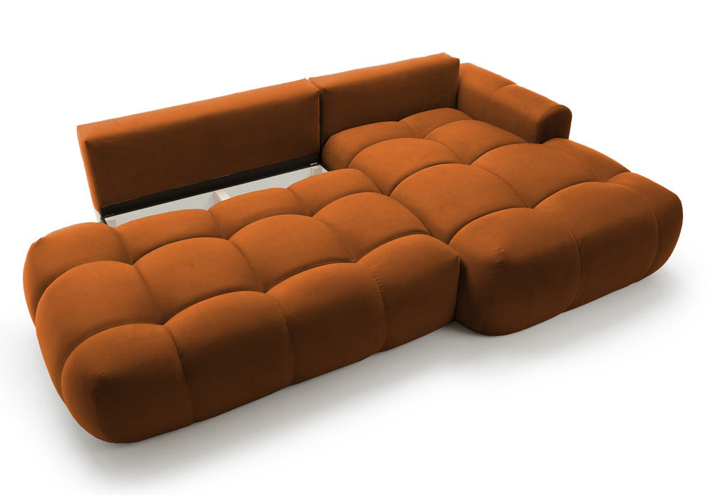 Kampinė sofa TARRA, varinė, dešinė