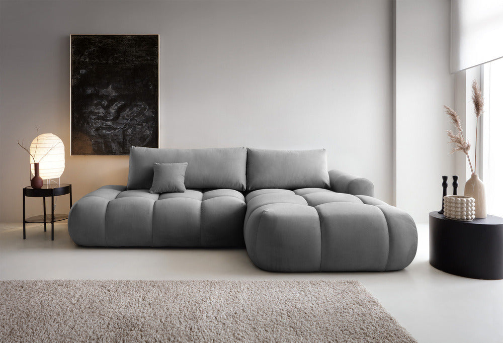 Kampinė sofa TARRA, pilkas, dešinė