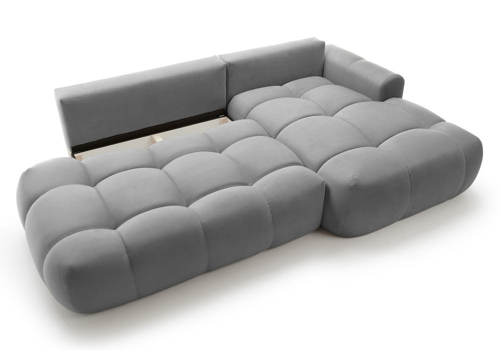 Kampinė sofa TARRA, pilkas, dešinė