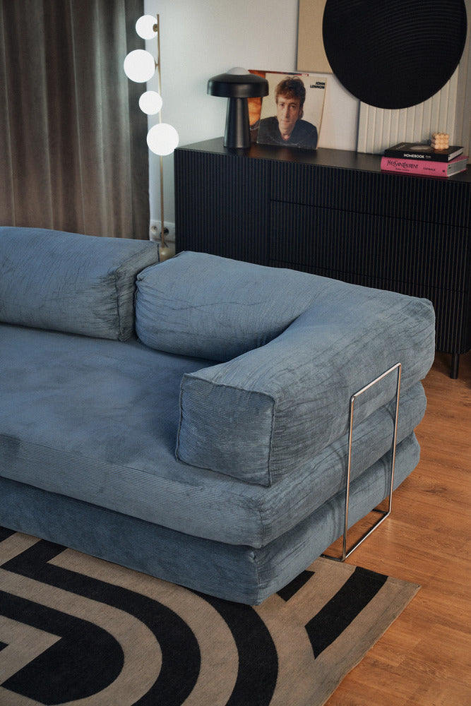 Sofa Garetho, tamsiai mėlyna štruksas