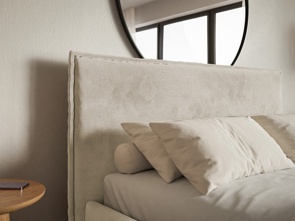 Minkšta lova SOFTIE SLIM, smėlinis veliūras