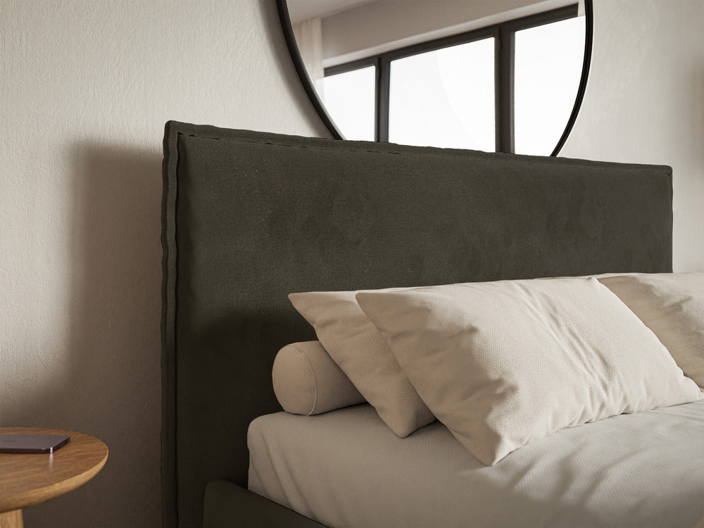Minkšta lova SOFTIE SLIM, tamsiai žalias veliūras