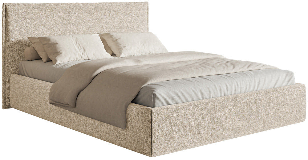 Minkšta lova SOFTIE SLIM, šviesiai smėlinis šenilas