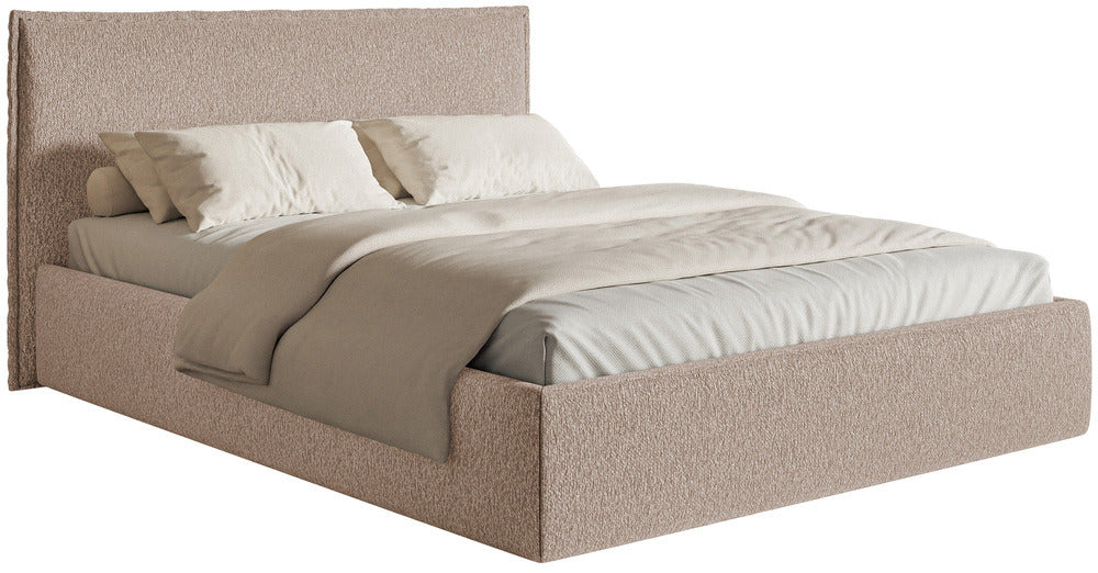 Minkšta lova SOFTIE SLIM, tamsiai smėlinis šenilas
