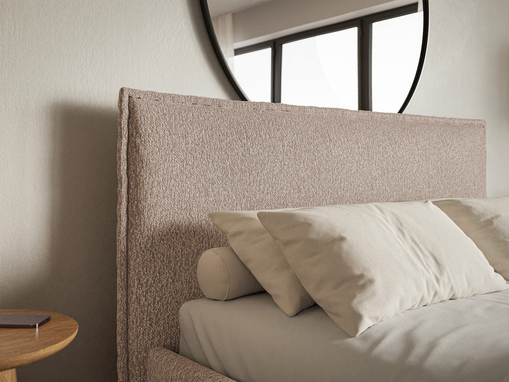 Minkšta lova SOFTIE SLIM, tamsiai smėlinis šenilas