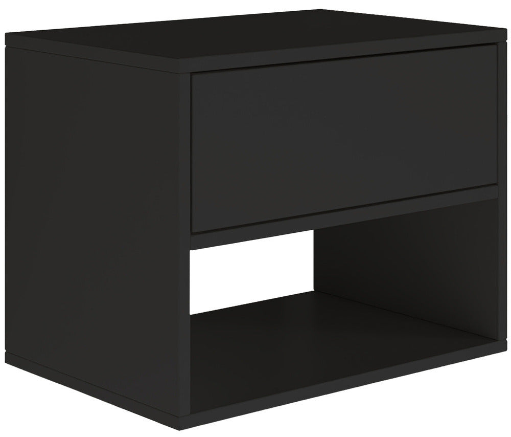 Pakabinama naktinė spintelė ZARI, juoda, 50 cm, 3