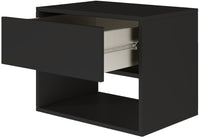 Pakabinama naktinė spintelė ZARI, juoda, 50 cm, 3