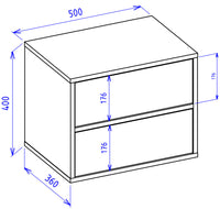 Pakabinama naktinė spintelė ZARI, riešutas, 50 cm