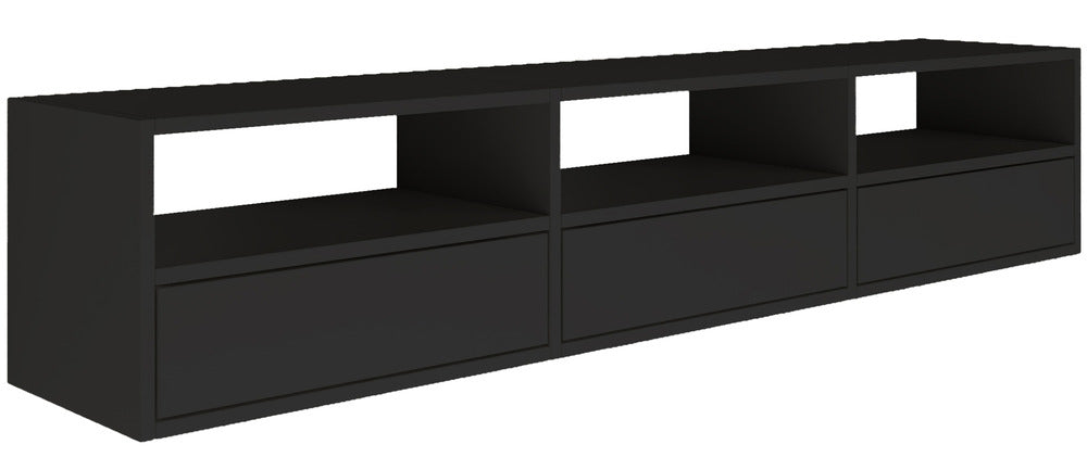 Pakabinama TV spintelė ZARI, juoda, 150 cm, 2
