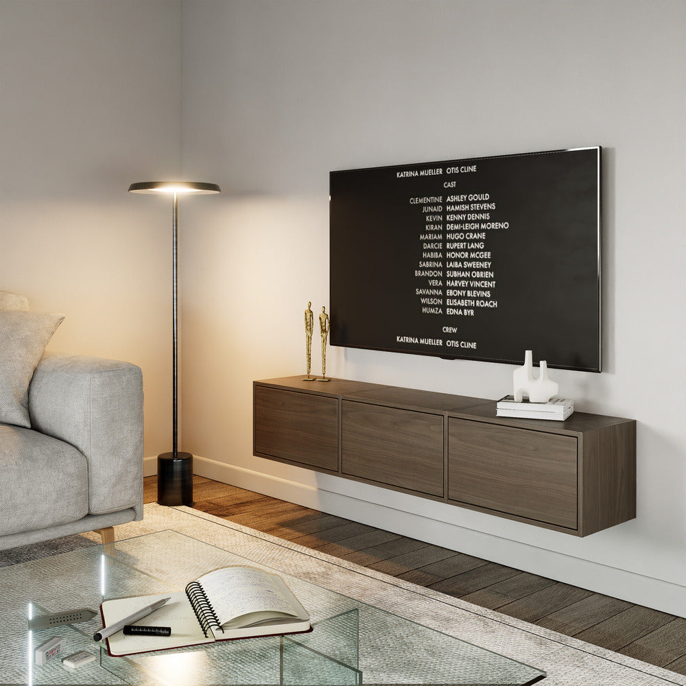 Pakabinama TV spintelė ZARI, riešutas, 150 cm