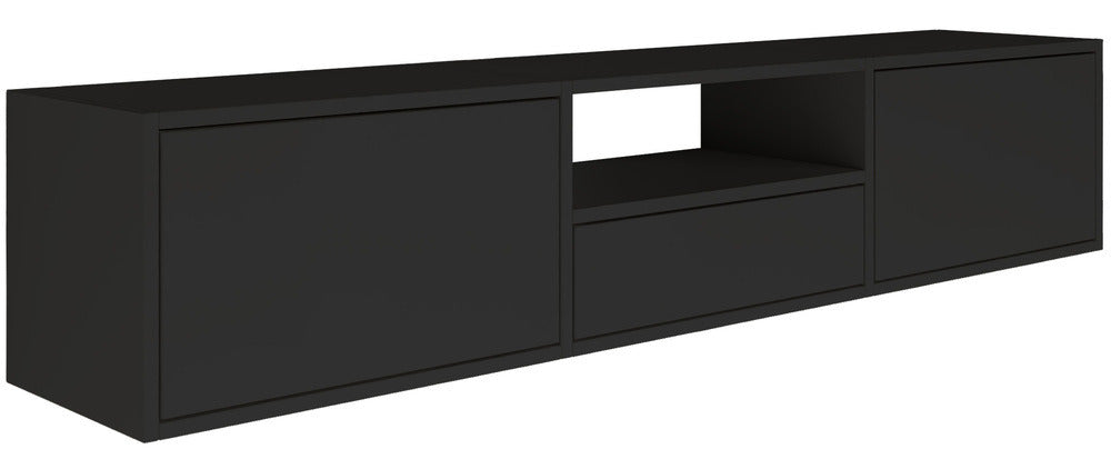 Pakabinama TV spintelė ZARI, juoda, 150 cm, 3