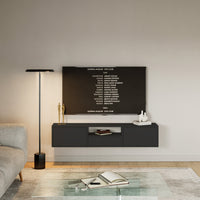 Pakabinama TV spintelė ZARI, juoda, 150 cm, 3