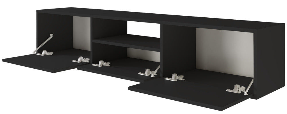 Pakabinama TV spintelė ZARI, juoda, 150 cm, 3