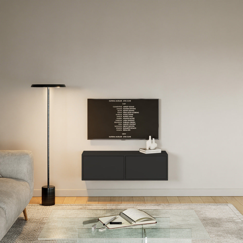 Pakabinama TV spintelė ZARI, juoda, 100 cm