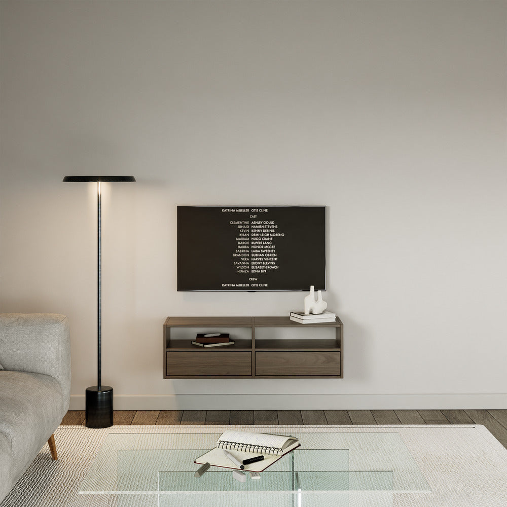 Pakabinama TV spintelė ZARI, riešutas, 100 cm, 2