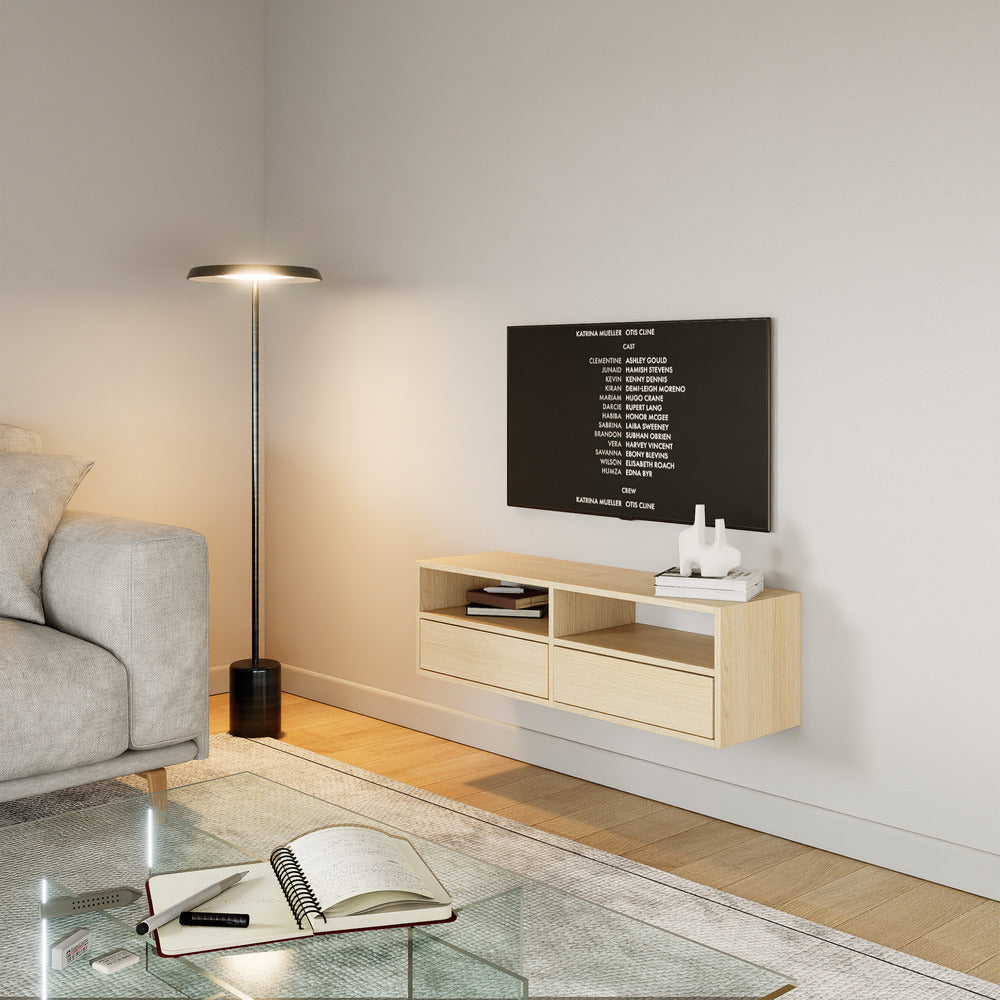 Pakabinama TV spintelė ZARI, ąžuolas, 100 cm