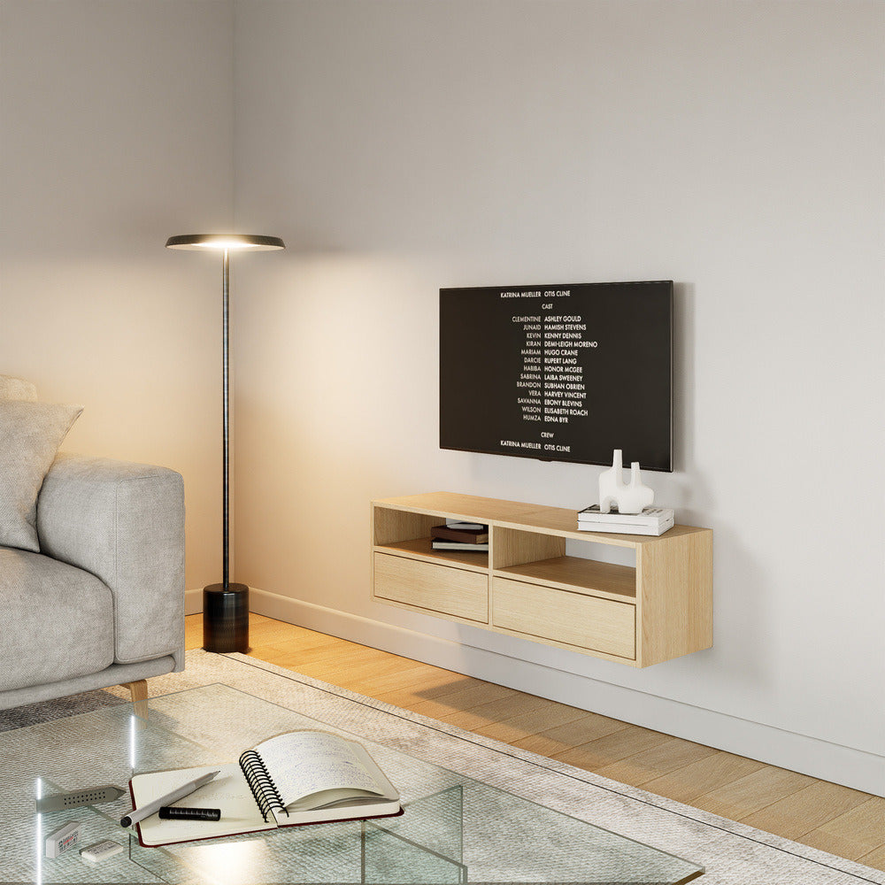 Pakabinama TV spintelė ZARI, ąžuolas, 100 cm