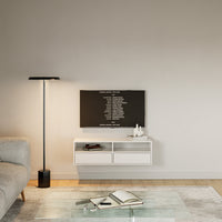 Pakabinama TV spintelė ZARI, balta, 100 cm, 2