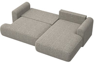 Kampinė sofa CORMAC, tamsiai smėlinis pintas audinys