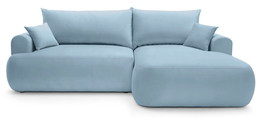 Kampinė sofa CORMAC, mėlynas, dešinė