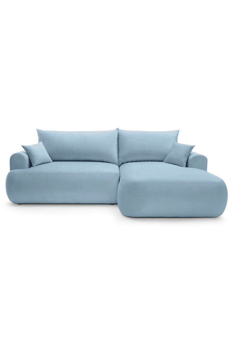 Kampinė sofa CORMAC, mėlynas, dešinė