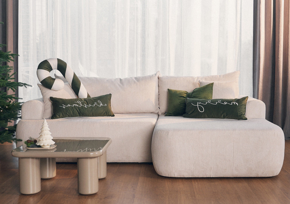 Kampinė sofa CORMAC, balta