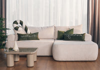 Kampinė sofa CORMAC, balta