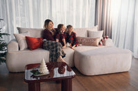 Kampinė sofa CORMAC, balta