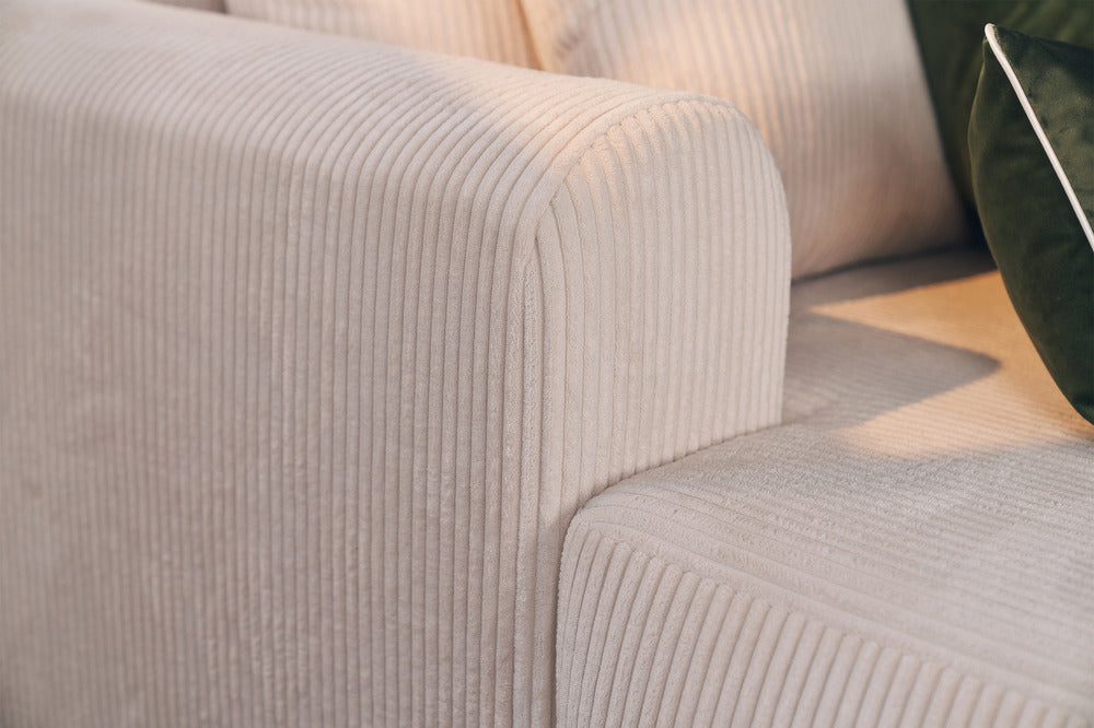 Kampinė sofa CORMAC, balta