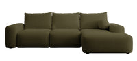 Kampinė sofa LIVA, alyvuogių, dešinė