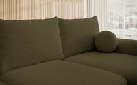 Kampinė sofa LIVA, alyvuogių, dešinė