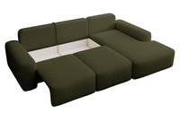 Kampinė sofa LIVA, alyvuogių, dešinė
