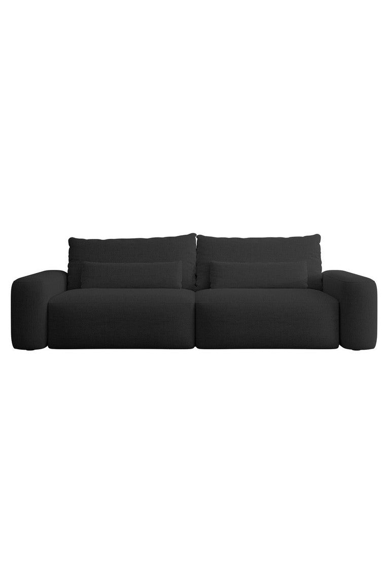 Sofa-lova LIVA, juoda šenilas