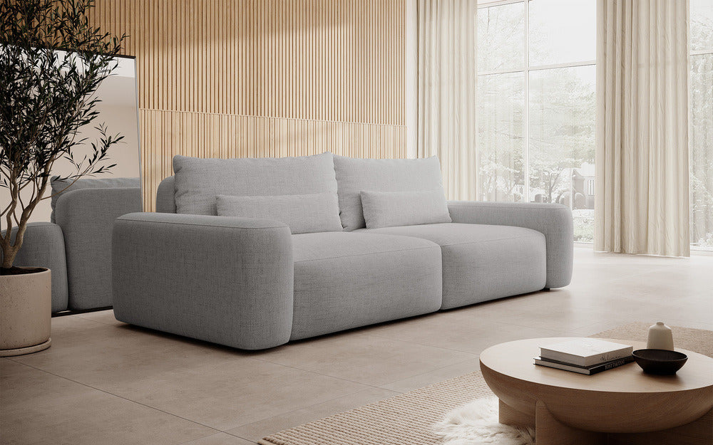Sofa-lova LIVA, pilkas šenilas