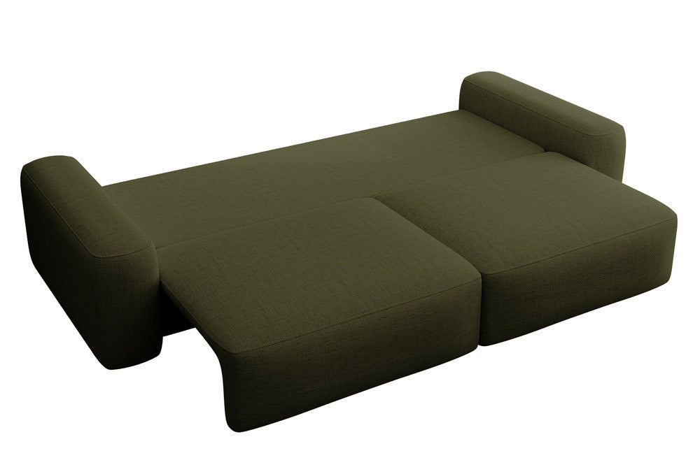 Sofa-lova LIVA, alyvuogių, žalias šenilas