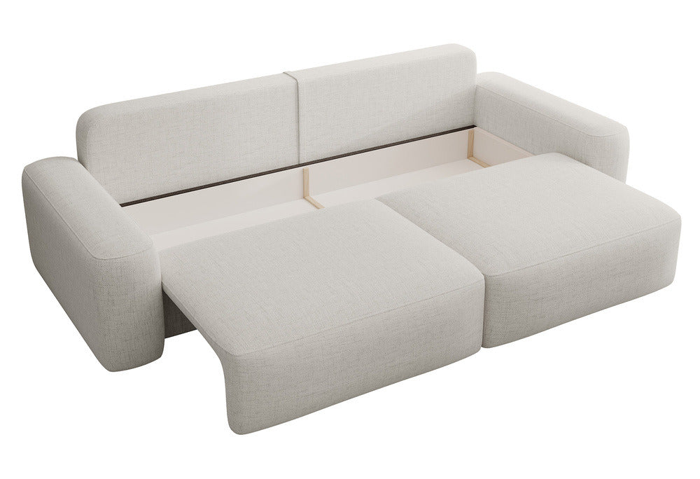 Sofa-lova LIVA, kreminis šenilas