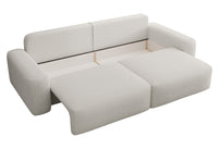 Sofa-lova LIVA, kreminis šenilas
