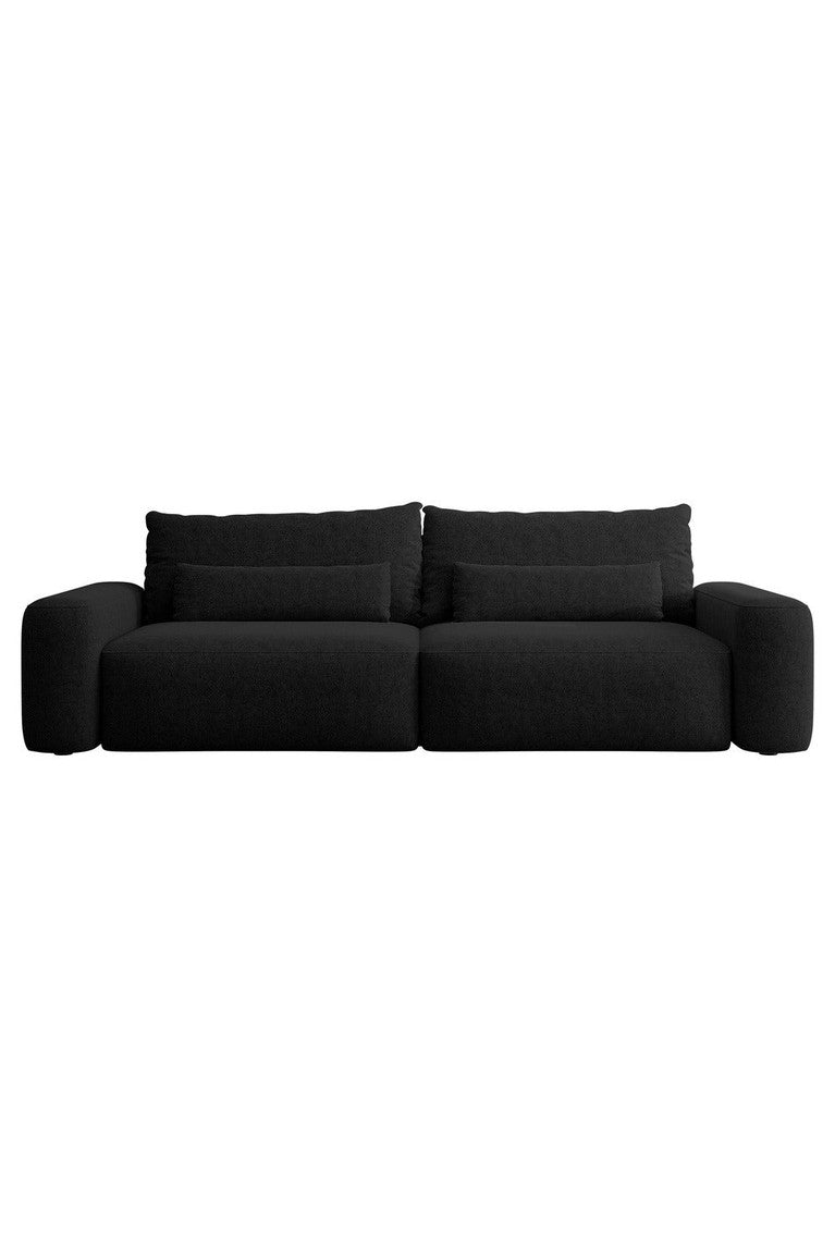 Sofa-lova LIVA, juoda bouclé
