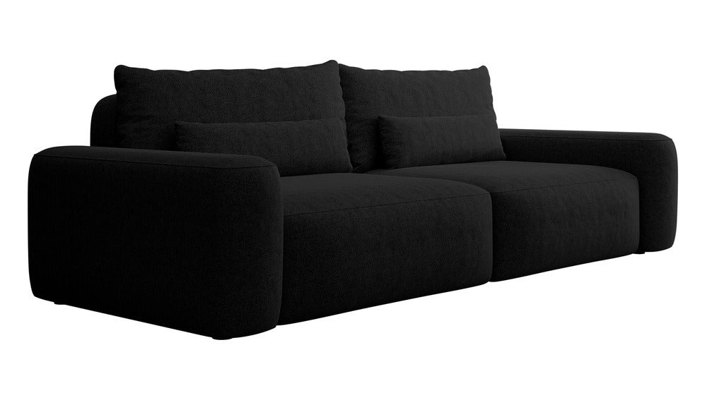 Sofa-lova LIVA, juoda bouclé