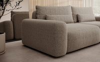 Sofa-lova LIVA, šviesiai ruda bouclé